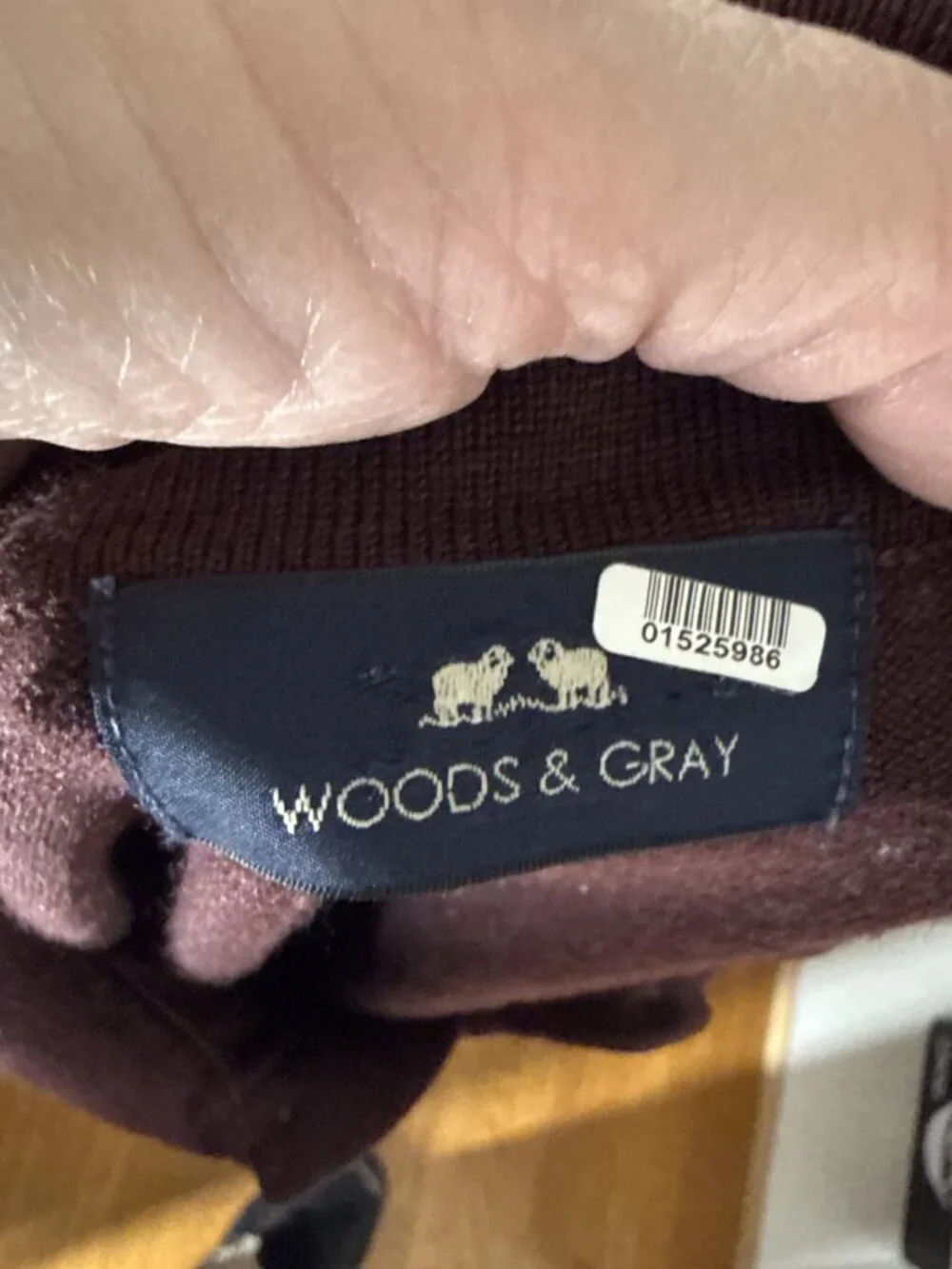 Woods & Gray 100% Merino wool Polo Collar Sweater Men's Size XX L Burgendy